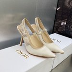 Dior Shoes High Heel Pumps Sandals Embroidery Genuine Leather Rubber Sheepskin Spring/Summer Collection Oblique