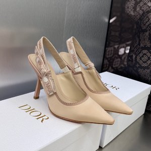Dior Sale Shoes High Heel Pumps Sandals Embroidery Genuine Leather Rubber Sheepskin Spring/Summer Collection Oblique