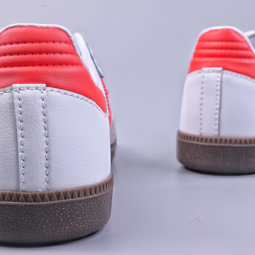 Adidas Originals Samba OG Samba series sneakers ”white light gray university red rubber sole” IG1025