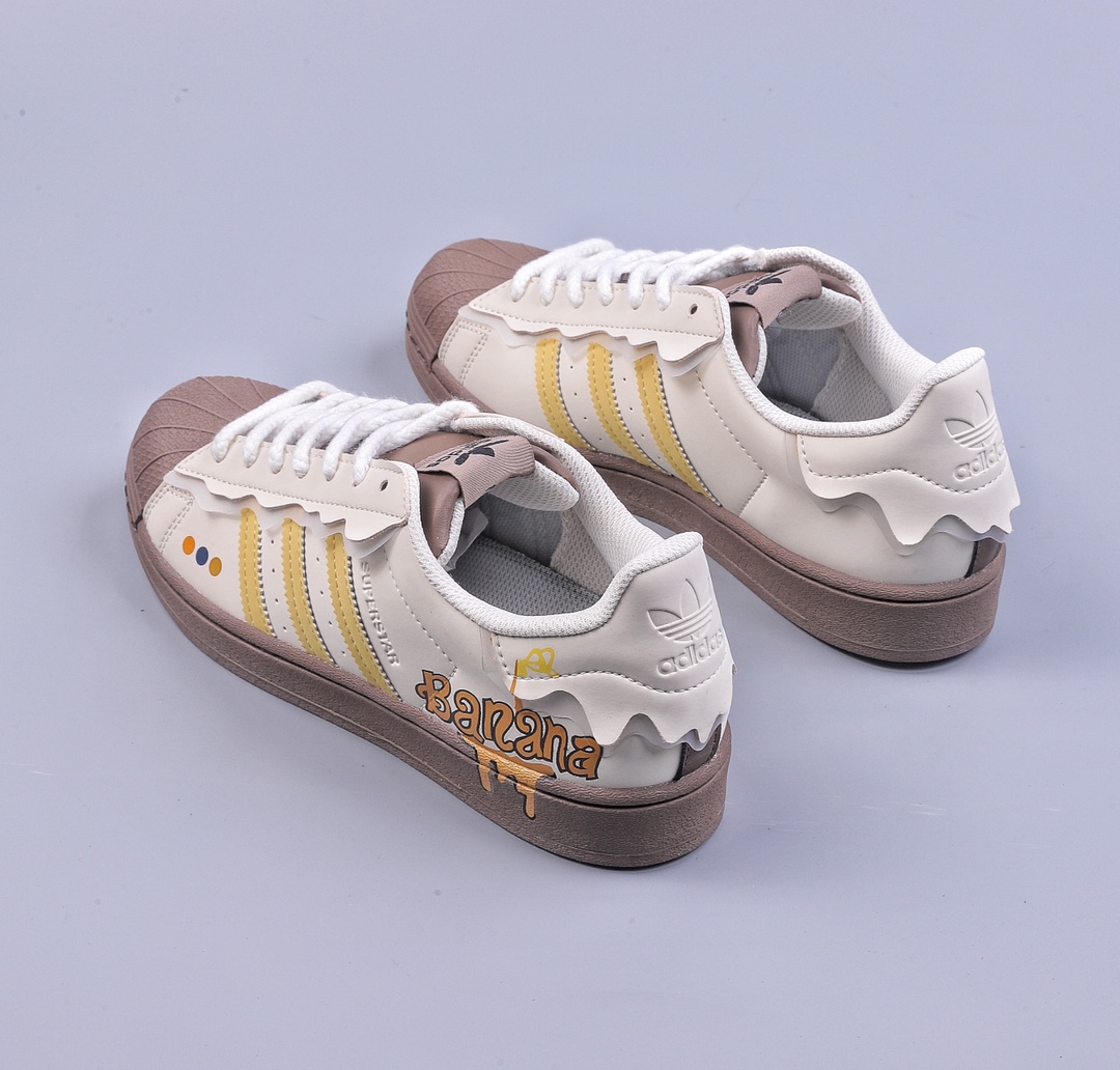 Adidas Originals Superstar uses new top layer stitching leather material GW4440