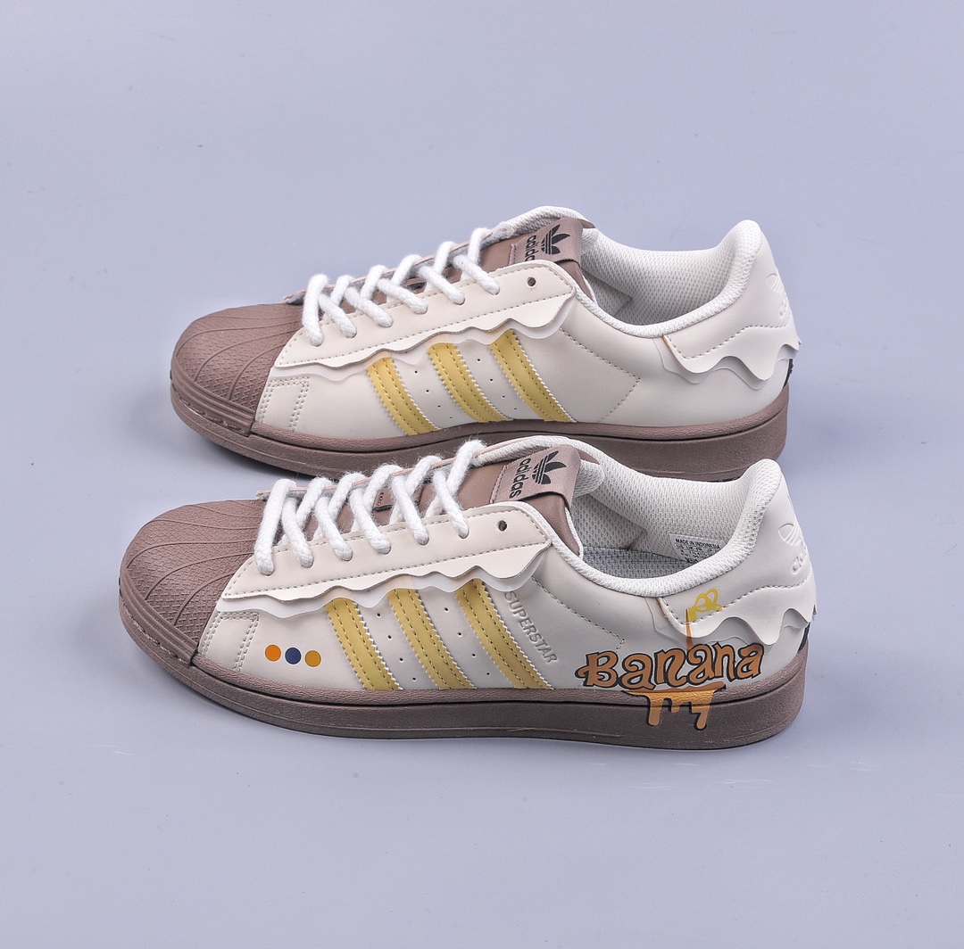 Adidas Originals Superstar uses new top layer stitching leather material GW4440