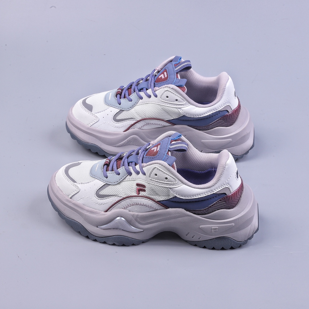 Fila Fusion Bianco 2 trendy shock-absorbing, non-slip, wear-resistant casual thick-soled dad shoes T12W311302FBA