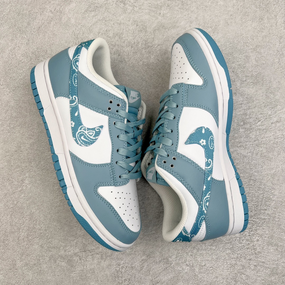 图片[3]-零售💰180 ＃KZ神版福利回馈‼NK Dunk Low \”Blue Paisley\” 蓝色佩斯利腰果花 DH4401-101 毫无疑问市场中端王者 全码福利开炸 长期补货价格一步到位 毫无疑问市场中端王者 实力大厂出品 新配色陆续开发 利润个位数只为口碑 全套原纸板楦头开发 确保原汁原味 完美呈现DUNK版型 一比一鞋头弧度高度鞋身弧度 此版本只针对中端市场 皮料材质有所更替 其他数据细节工艺流程均保持一致 绝不口嗨 细节品控鞋型随意对比 独家私模官方第六代原厂航空铝磨具打磨大底 鞋头坡度极致还原 无解鞋型 原盒原配 圈内天花板工艺 原厂玻璃冲刀 超高清洁度 全鞋零毛边皮料切割 原厂中底布点胶 中底布拉帮走线遵循公司 SIZE：36 36.5 37.5 38 38.5 39 40 40.5 41 42 42.5 43 44 44.5 45 46 47.5 编码：by1936080-运动鞋