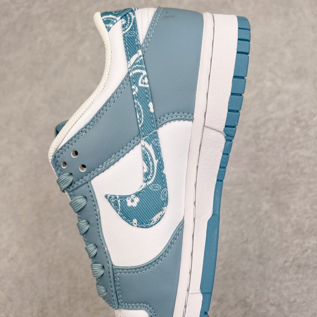 图片[7]-零售💰180 ＃KZ神版福利回馈‼NK Dunk Low \”Blue Paisley\” 蓝色佩斯利腰果花 DH4401-101 毫无疑问市场中端王者 全码福利开炸 长期补货价格一步到位 毫无疑问市场中端王者 实力大厂出品 新配色陆续开发 利润个位数只为口碑 全套原纸板楦头开发 确保原汁原味 完美呈现DUNK版型 一比一鞋头弧度高度鞋身弧度 此版本只针对中端市场 皮料材质有所更替 其他数据细节工艺流程均保持一致 绝不口嗨 细节品控鞋型随意对比 独家私模官方第六代原厂航空铝磨具打磨大底 鞋头坡度极致还原 无解鞋型 原盒原配 圈内天花板工艺 原厂玻璃冲刀 超高清洁度 全鞋零毛边皮料切割 原厂中底布点胶 中底布拉帮走线遵循公司 SIZE：36 36.5 37.5 38 38.5 39 40 40.5 41 42 42.5 43 44 44.5 45 46 47.5 编码：by1936080-运动鞋