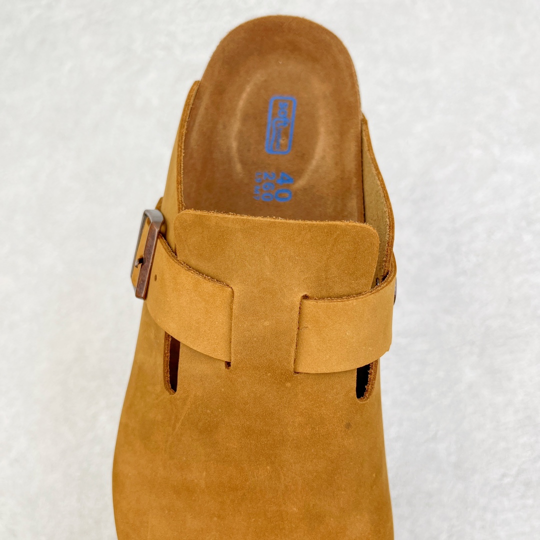 图片[5]-零售💰250 ＃DC Birkenstock Boston VL 勃肯软木底包头拖鞋 天鹅绒般的绒面革赋子休闲的经典外观 四季皆宜 柔软的鞋床采用额外的泡沫缓冲层 提供额外的舒适感和全天支撑 全网独家首发 源于德国的严谨工艺  牛巴戎面 中层松木 EVA 三层组合大底 优质牛皮面料五金扣 出口订单 尺码：35-44 编码：by2936050-运动鞋