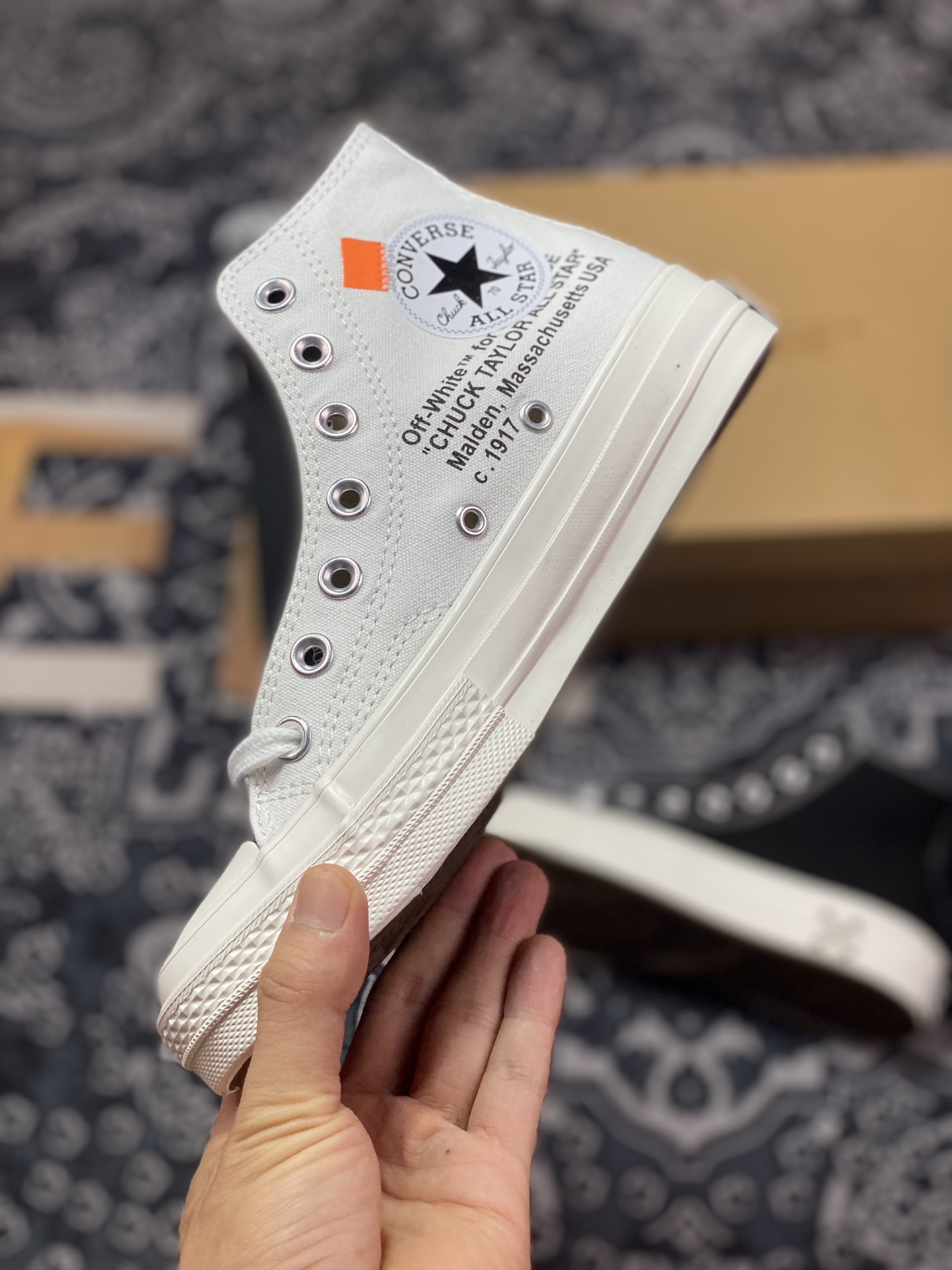 150  Virgil Abloh限量 OFF-WHITE x Converse 3.0 OW 匡威联名黑白阴阳帆布鞋