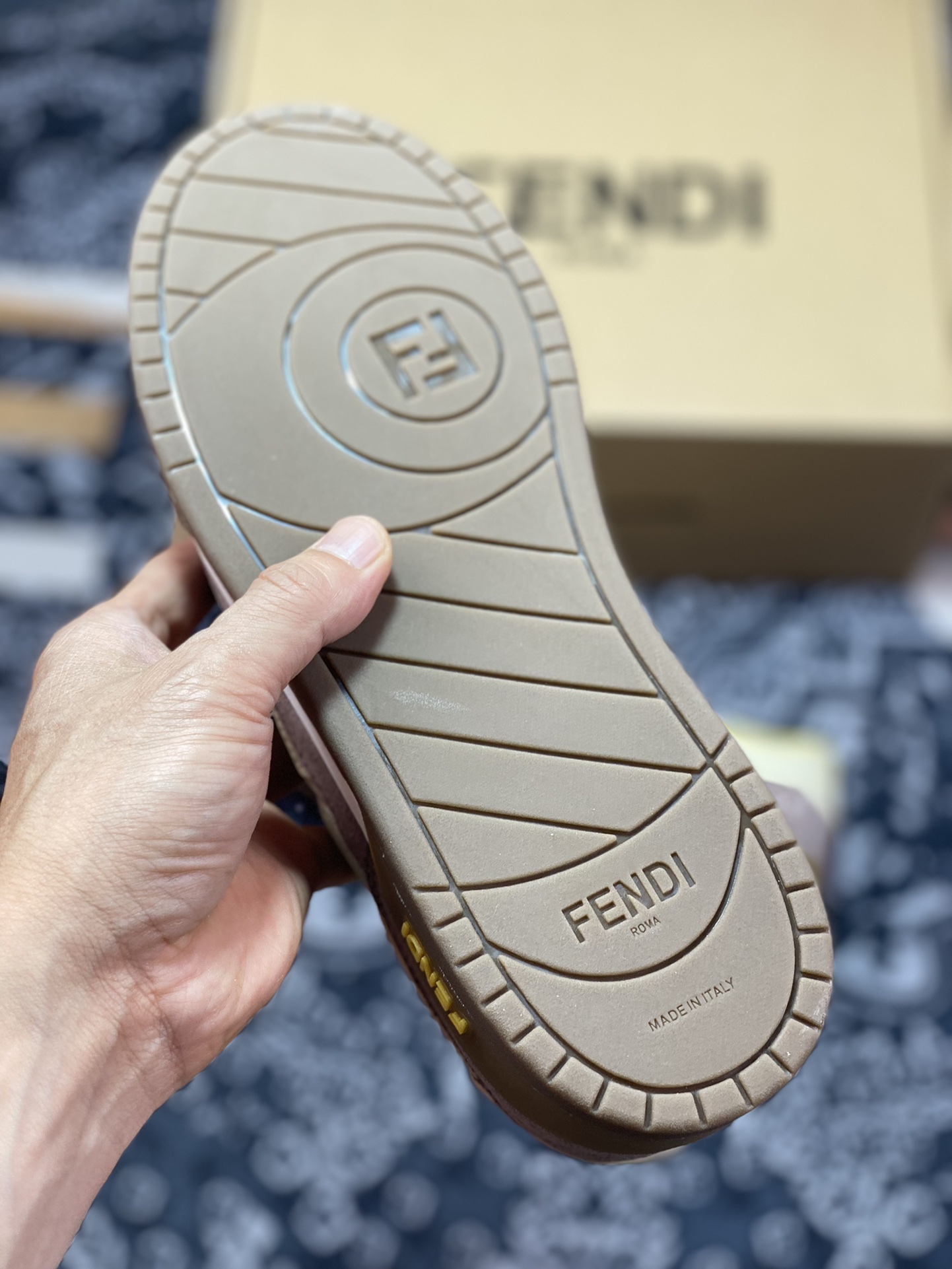 Fendi Match Sneaker Low Competition Series Low-top Retro Versatile Sneakers ”Leather Beige Coffee Caramel Bottom” 7E1493AHH2F1FHU