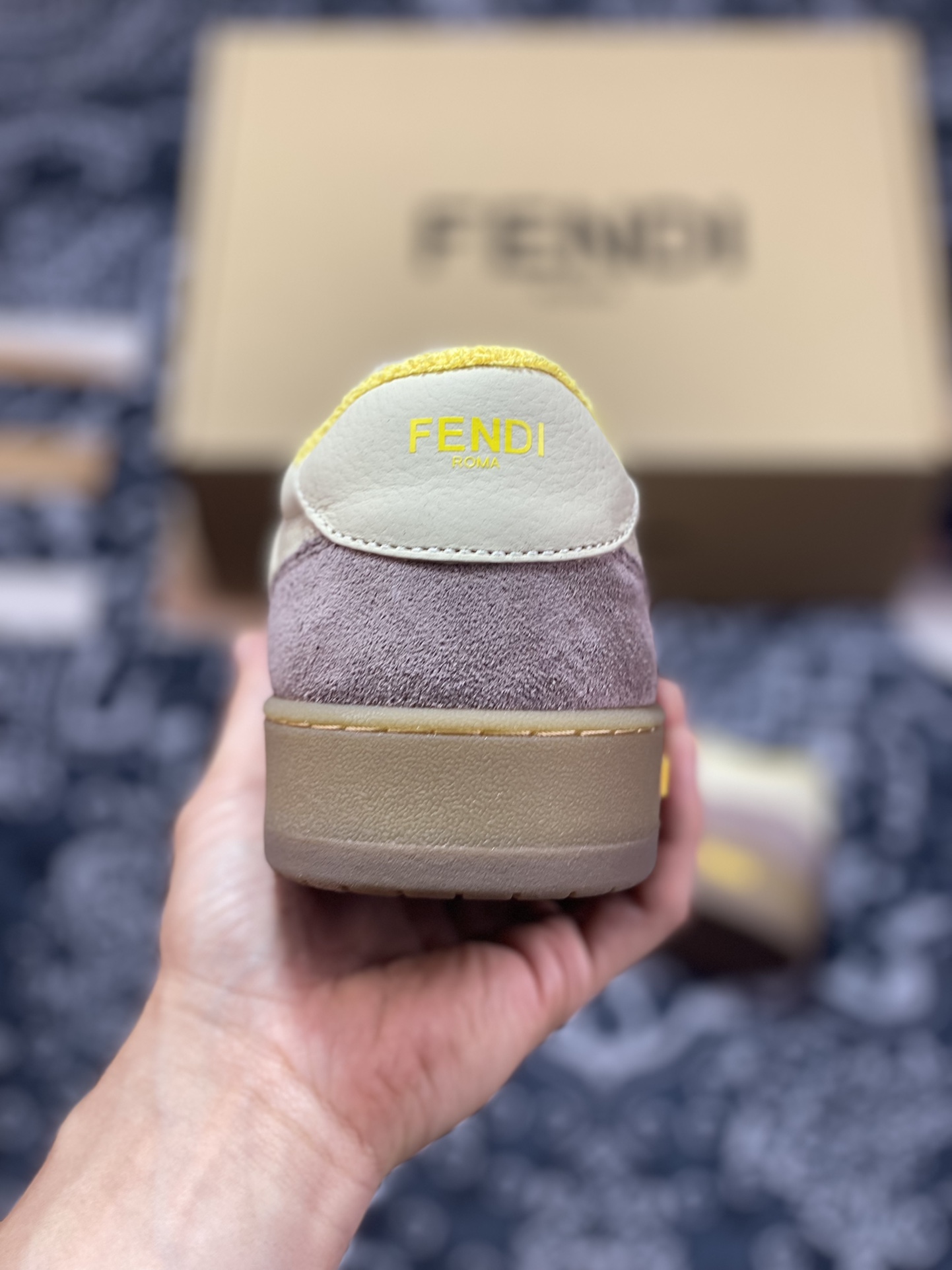 Fendi Match Sneaker Low Competition Series Low-top Retro Versatile Sneakers ”Leather Beige Coffee Caramel Bottom” 7E1493AHH2F1FHU