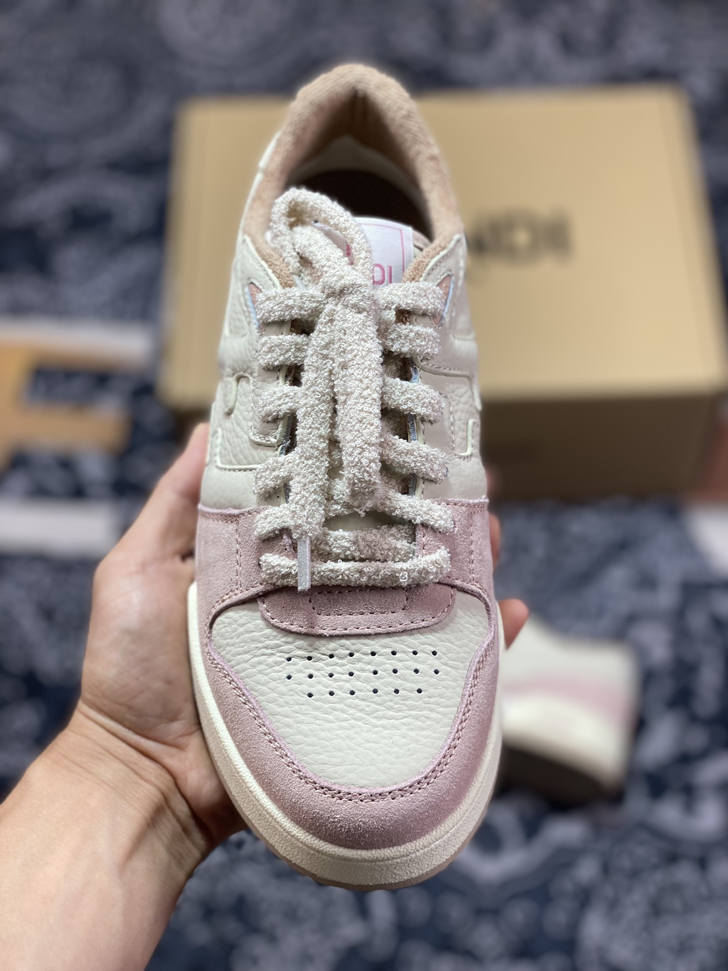 Fendi Match Sneaker Low Competition Series Low-top Retro Sneakers ”Leather Rice Pink Sakura” 7E1493AHH2F1FHT