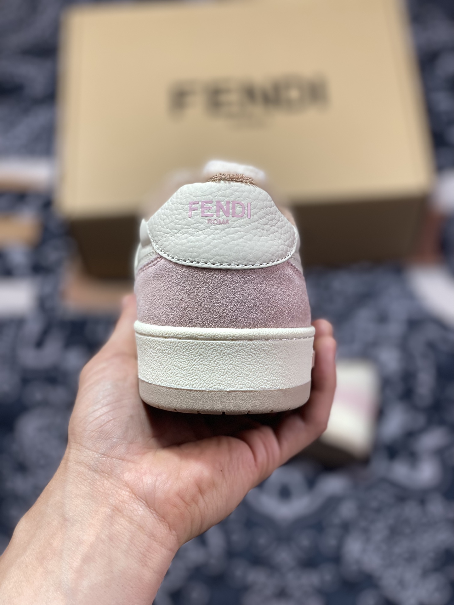 Fendi Match Sneaker Low Competition Series Low-top Retro Sneakers ”Leather Rice Pink Sakura” 7E1493AHH2F1FHT