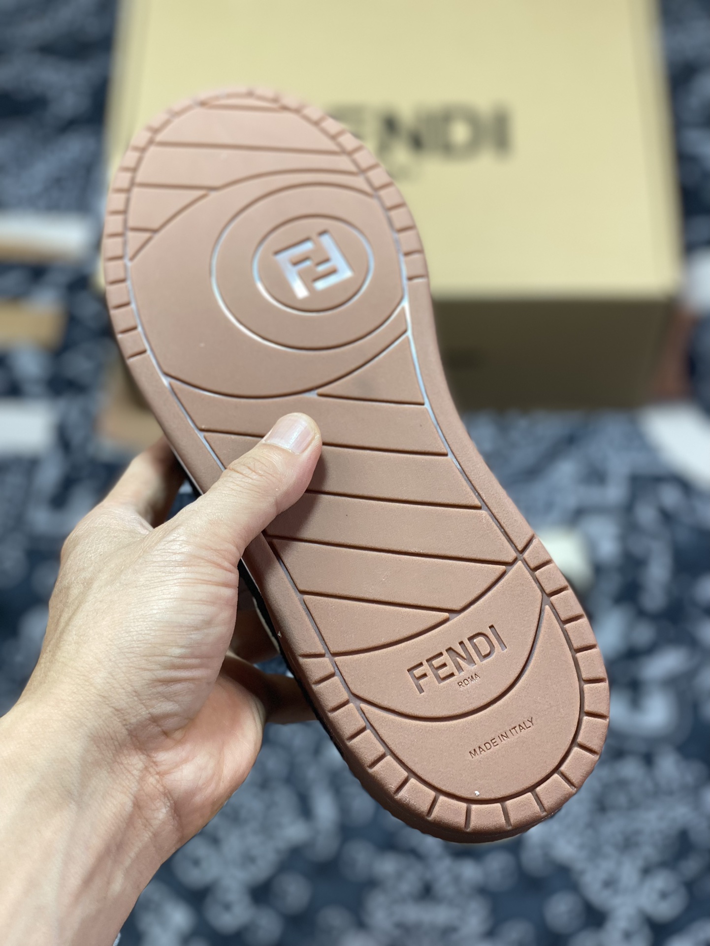 Fendi Match Sneaker Low competition series low-top retro sneakers ”leather off-white black caramel bottom” 7E1493AHH2F1FZB