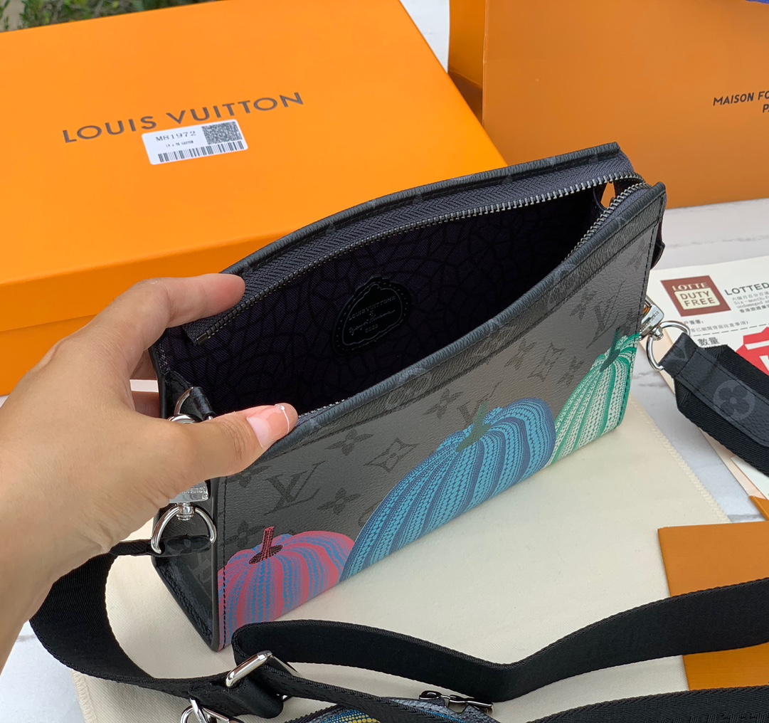 🌼 m81972尺寸 22×14.5×4.5cm香港贸易公司订单！LV x YK Gaston 男款二合