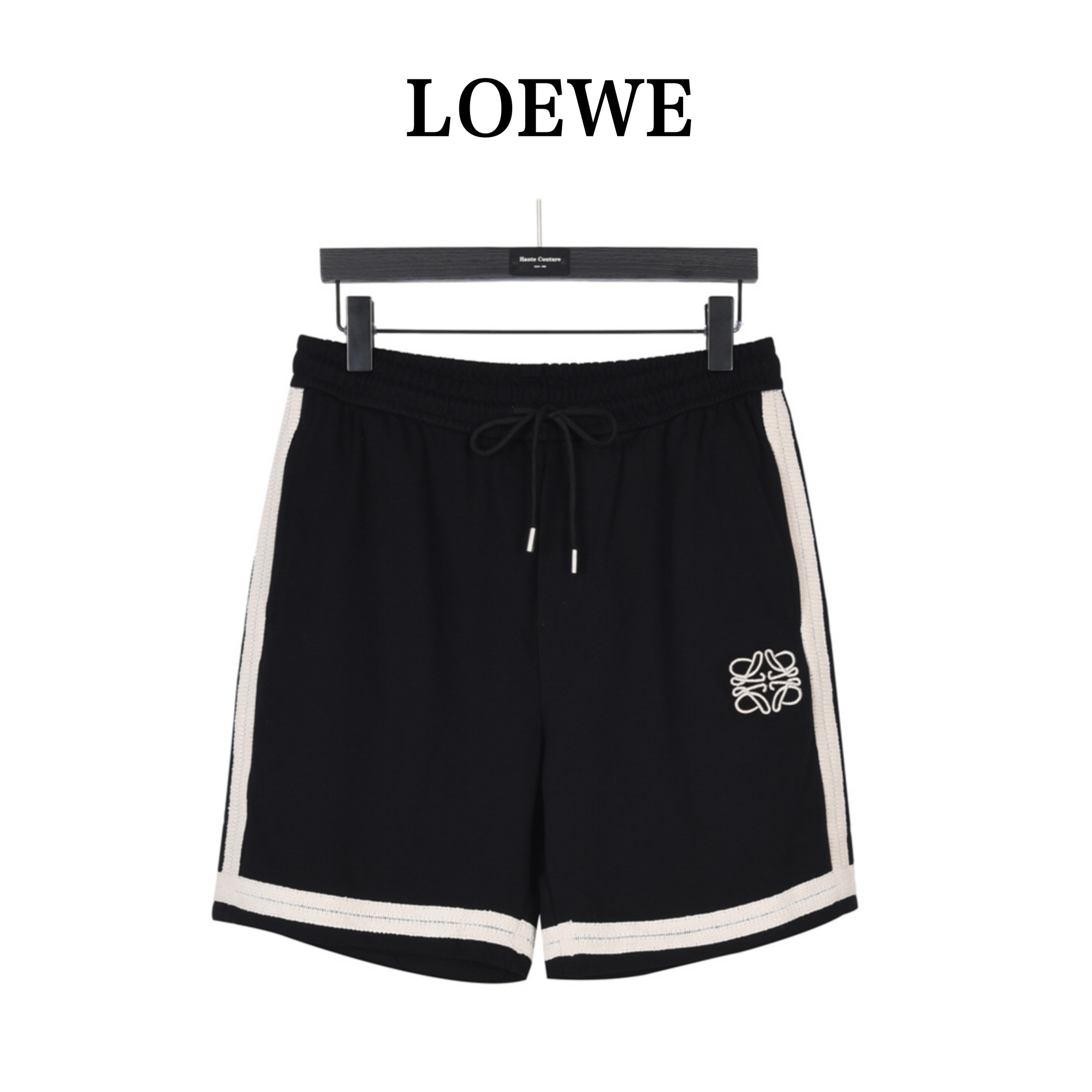 200 Loewe/罗意威 拼色编花织带刺绣短裤