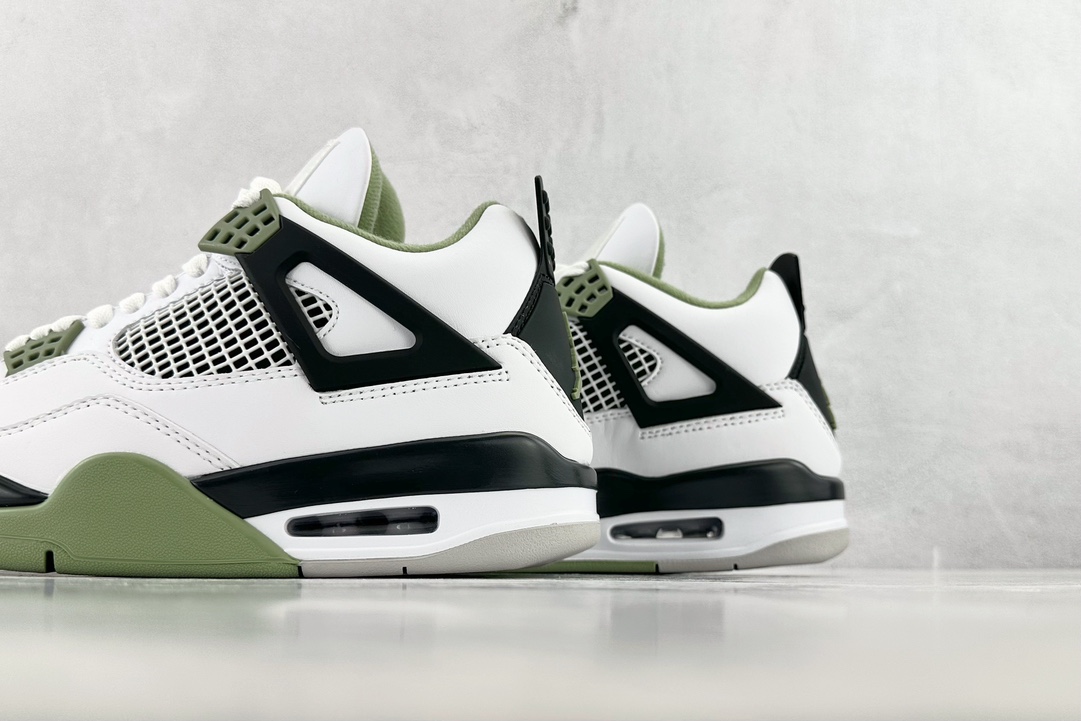 TK platform running version foreign trade/retail preferred version Air Jordan 4 Retro “Oil Green” Sage AQ9129-103