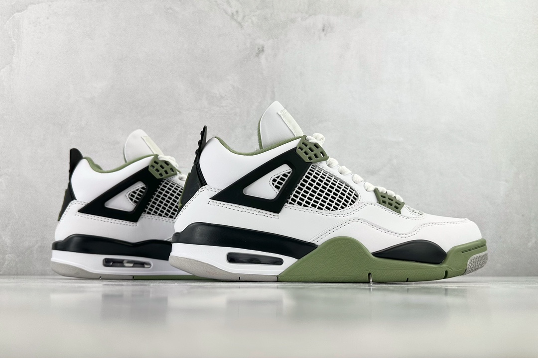 TK platform running version foreign trade/retail preferred version Air Jordan 4 Retro “Oil Green” Sage AQ9129-103