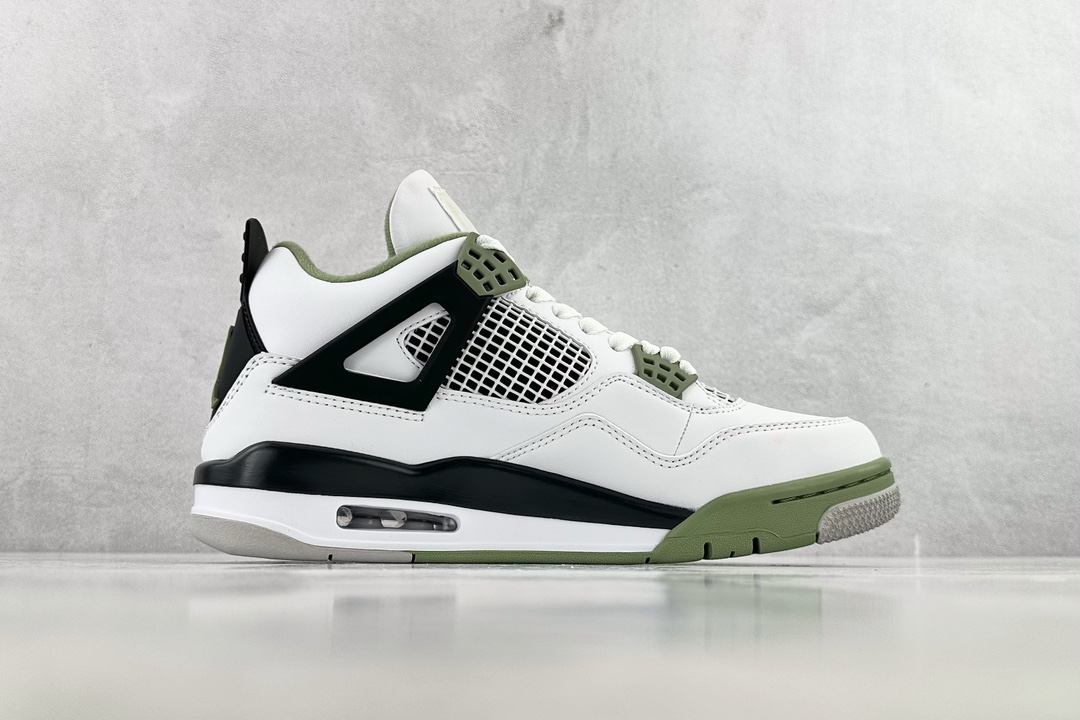 TK platform running version foreign trade/retail preferred version Air Jordan 4 Retro “Oil Green” Sage AQ9129-103