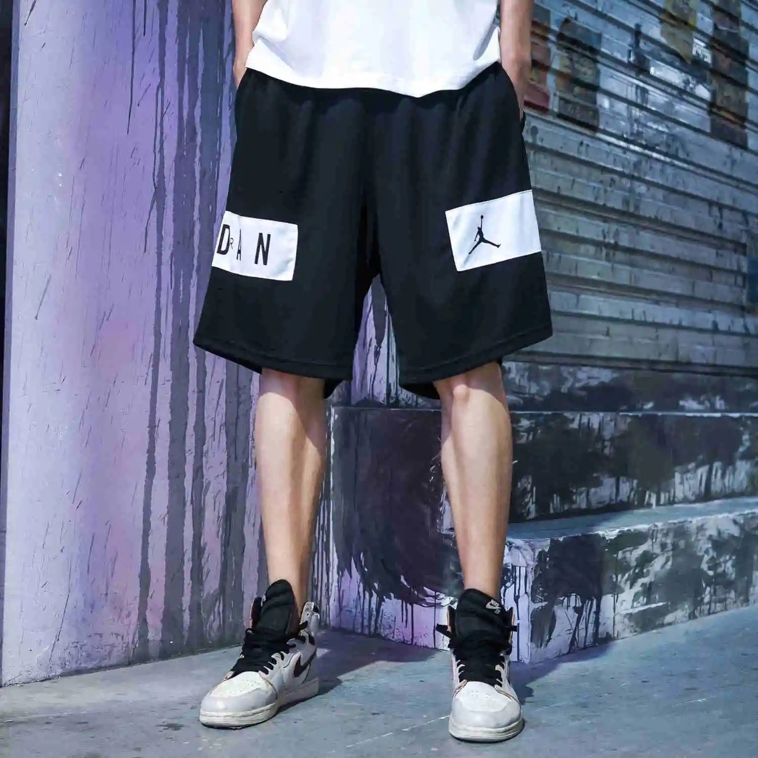 QY 302 AJShorts Jordan Summer Training Basketball Pants Quick-Dry Fabric Sizes M-XXL - 图片 1