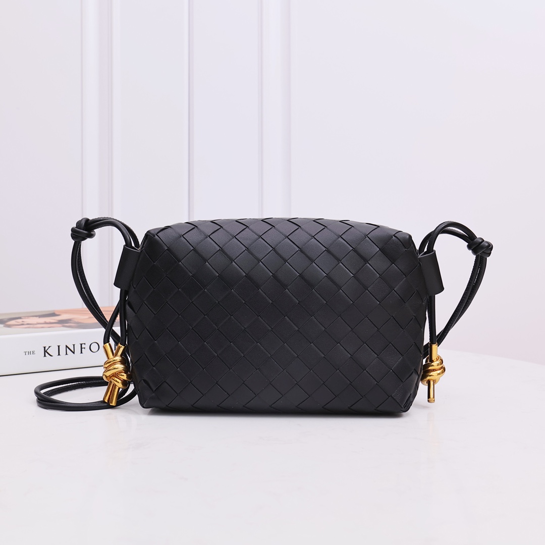 Woven Square Bag Sheepskin Metal Knot Adjustable Shoulder Strap