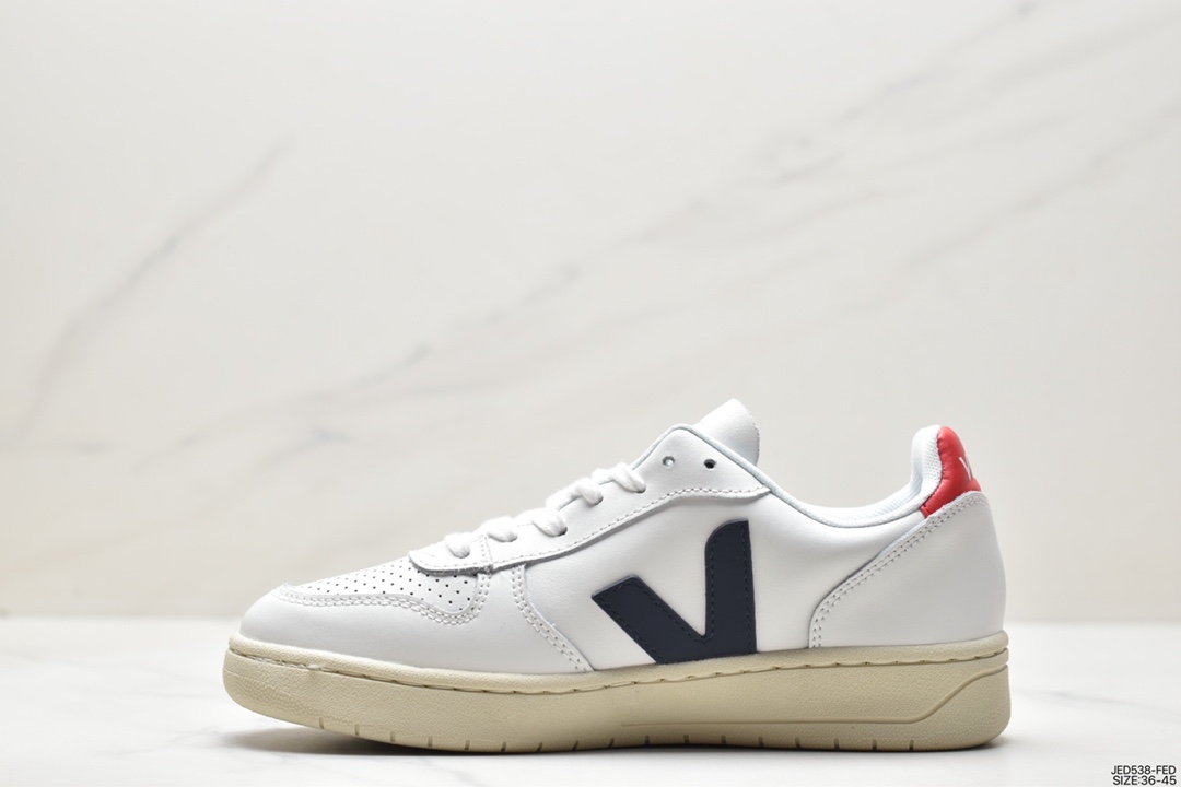 Ins popular French national V-shaped classic white sneakers Veja Leather Extra Sneake is a simple and versatile style for spring and summer