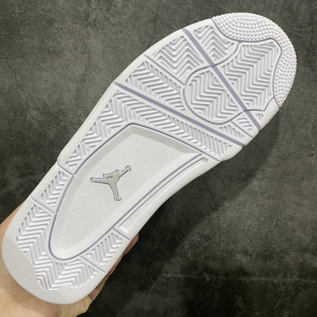 [OG Pure Original] Air Jordan AJ4 Pure Money Pure White Silver Buckle White Cat 308497-100