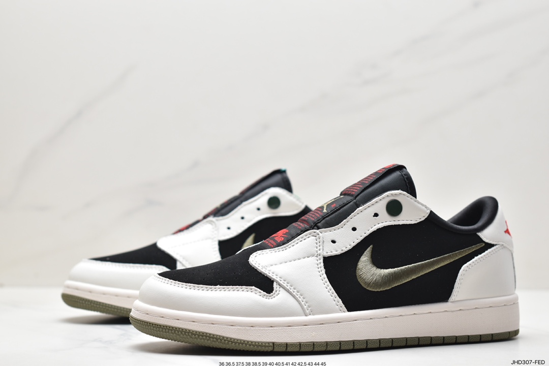 Nike Air Jordan 1 Retro Low Slip ”Black Toe” Michael Jordan aj1 low-top sneakers AV3918-388