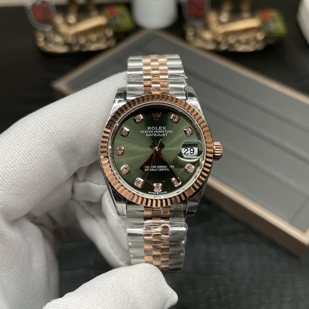 Rolex Gs间玫日志 绿面2236机芯31mm