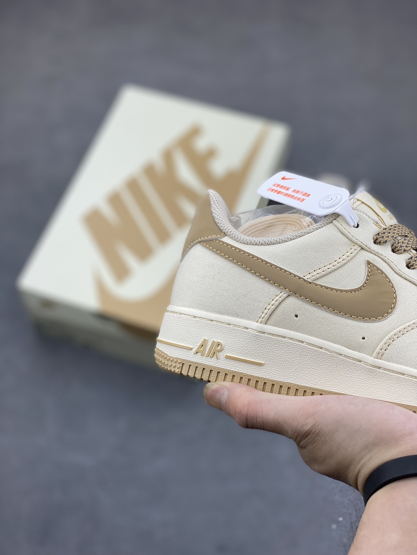 Nike Air Force 1 '07 Low Beige Canvas Sneakers - Retro Style, Comfortable Fit 6 i1685394028 6716 4