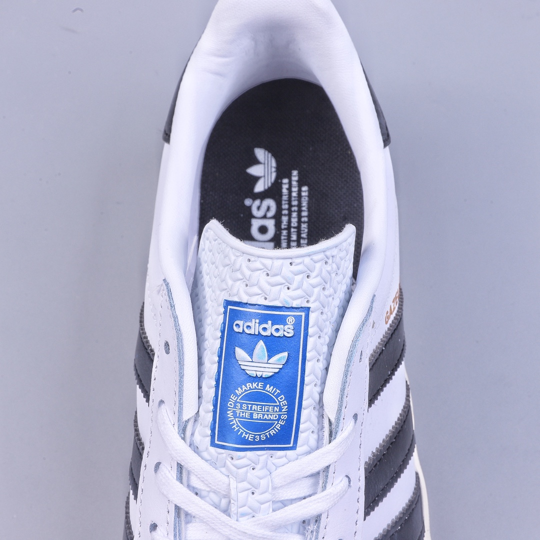 Adidas Originals Gazelle Indoor black and white clover retro casual sports sneakers FV1242