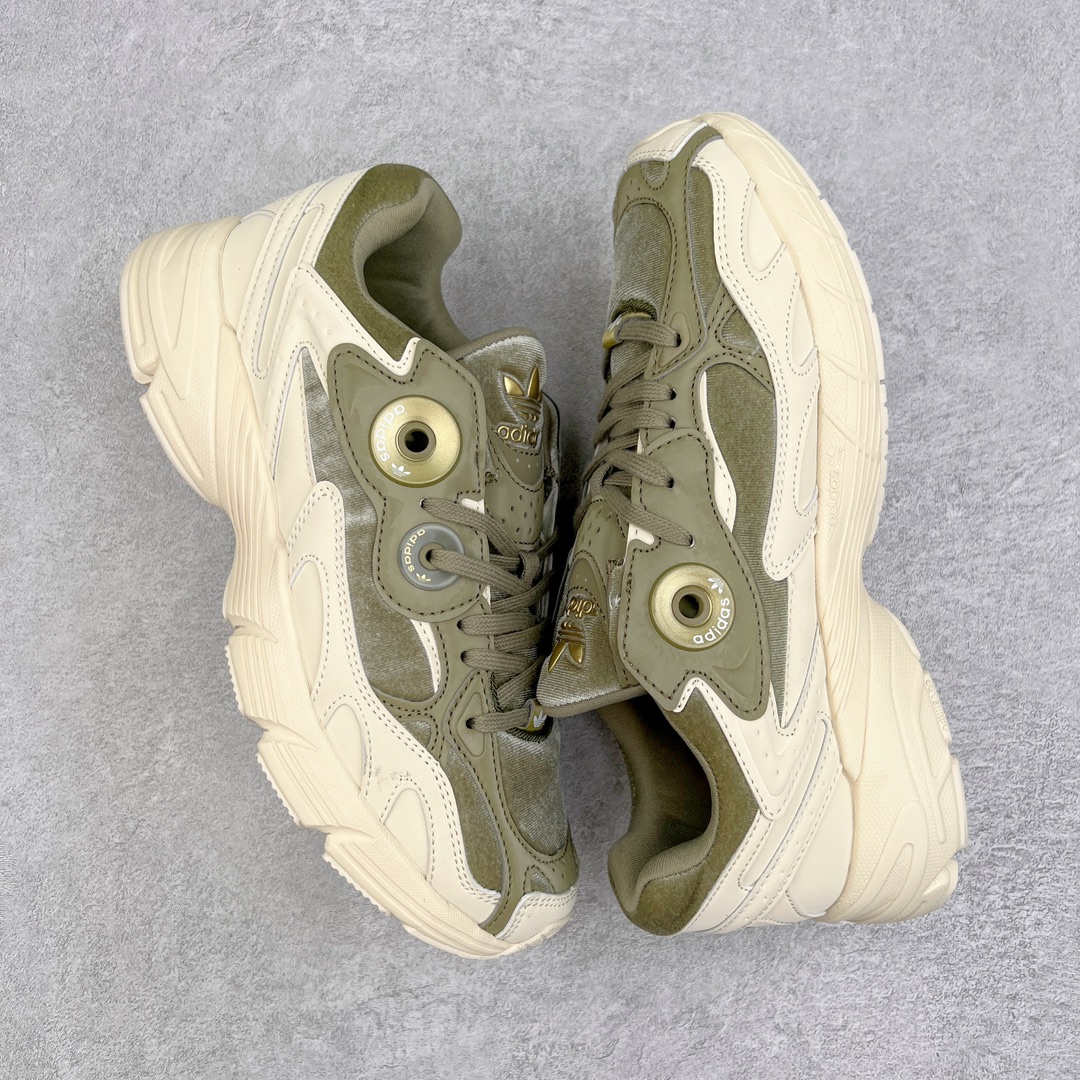 图片[3]-AD Original Astir 耐磨复古运动休闲鞋 鞋款灵感来自2000年代的跑步款式 鞋面和超大号孔眼进行更新复古色系搭配经典蓝白色 金色线条贯穿鞋身 增强鞋整体的流线感拼接设计 整体更显得有层次感，更有老爹鞋的味道网面透气设计 夏日出门也不会感到闷脚既舒适又透气带点稍微厚底的中底特殊材料 上脚偏软非常显高显瘦 休闲运动都可以搭配 尺码：35.5 36 36.5 37.5 38 38.5 39 40 40.5 41 42 42.5 43 44 44.5 45-选品中心