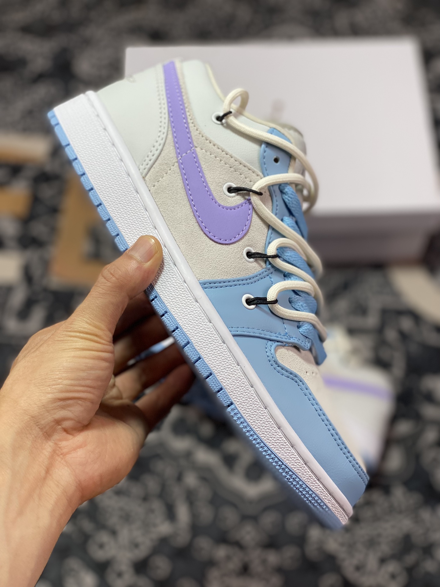 NIKE SB Dunk Low blue white purple strap DC0774-050