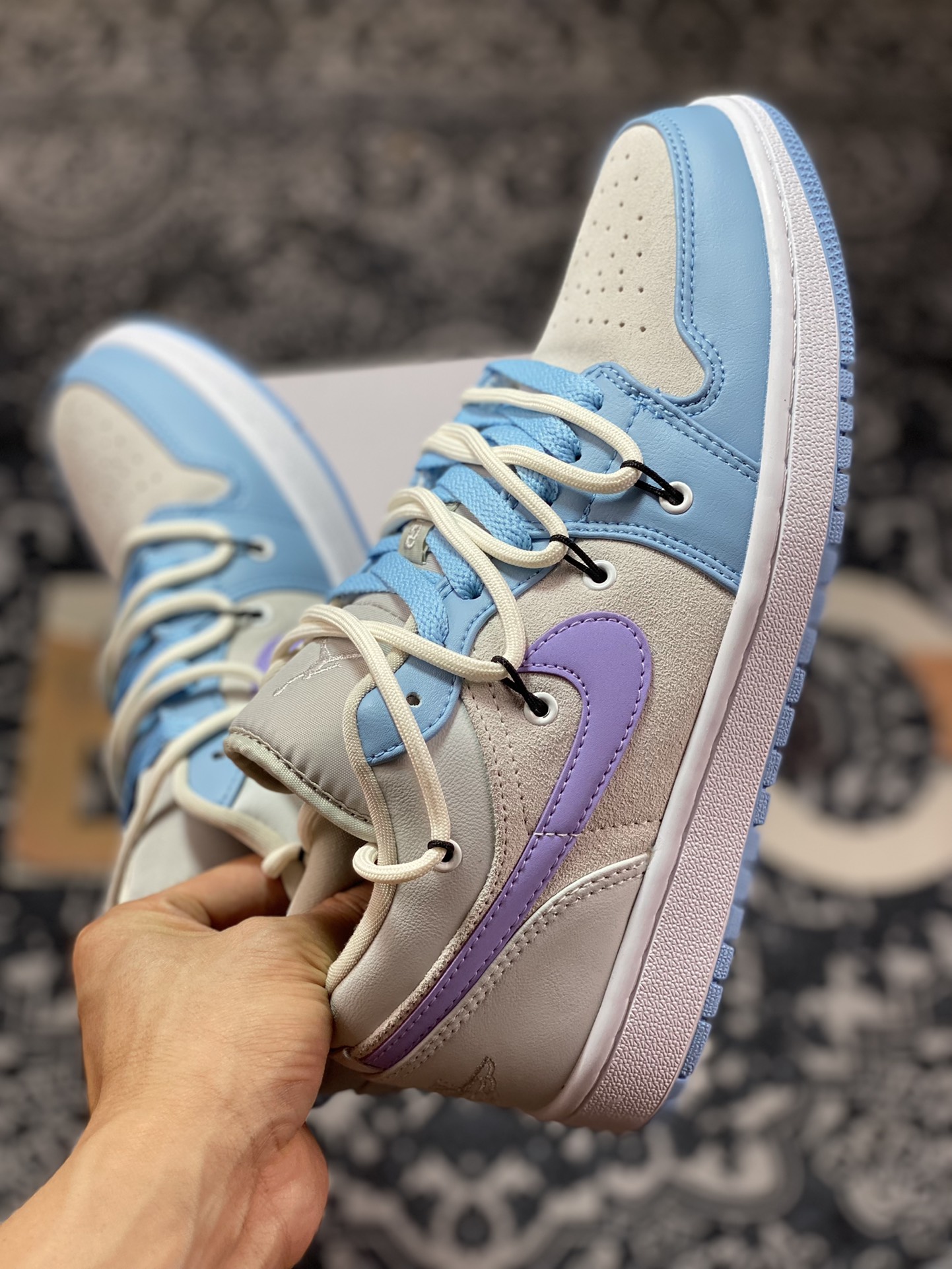 NIKE SB Dunk Low blue white purple strap DC0774-050