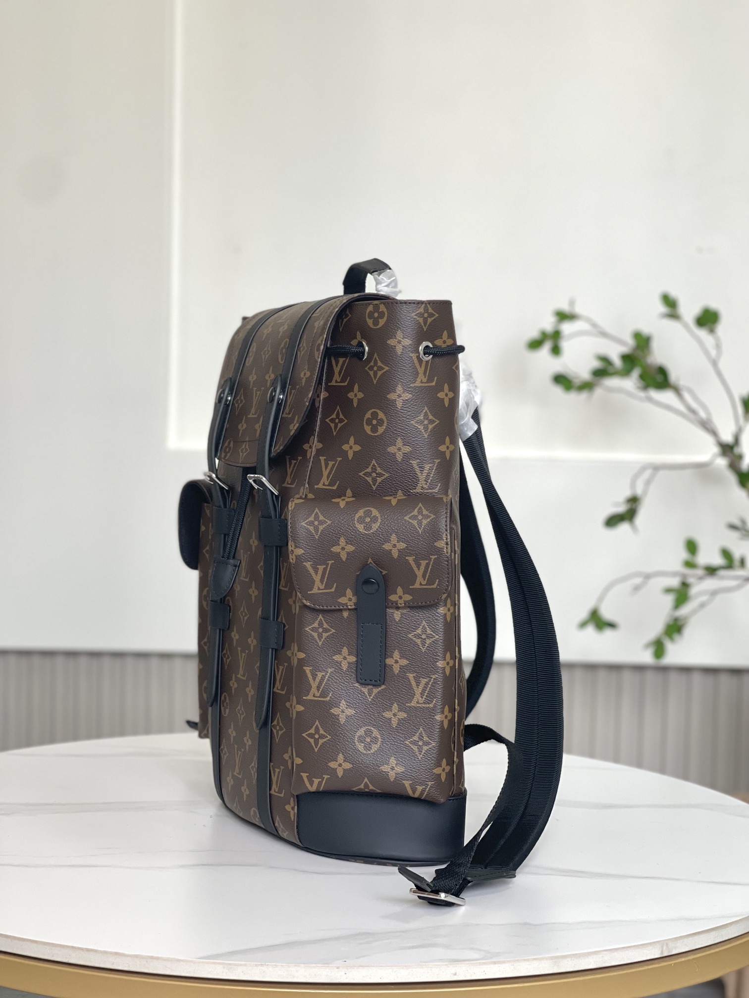 [Backpacks]presbyopic large Monogram canvas adjustable shoulder strapcow l