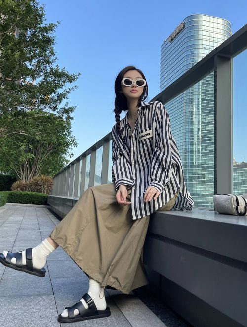 JIL+ Elastic Waist Cargo Skirt - American Style, Comfortable Korean Fabric 1 JIL+ Elastic Waist Cargo Skirt - American Style, Comfortable Korean Fabric