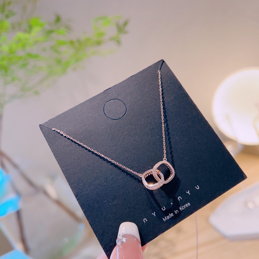 Solid Silver Necklace Intellectual Graduation Gold