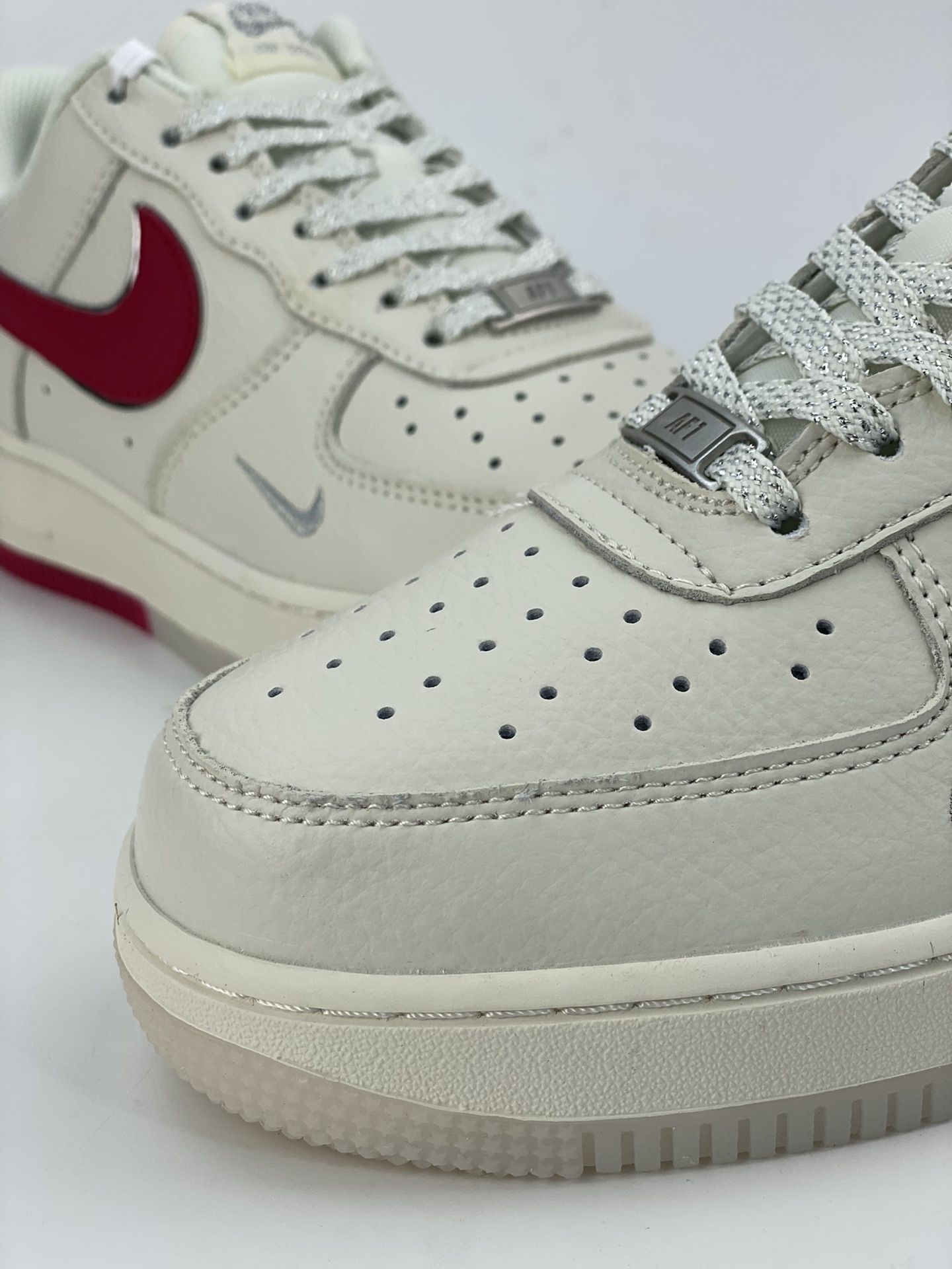 Nike Air Force 1 Low 07 Five Stripes Beige White Red BS9055-732