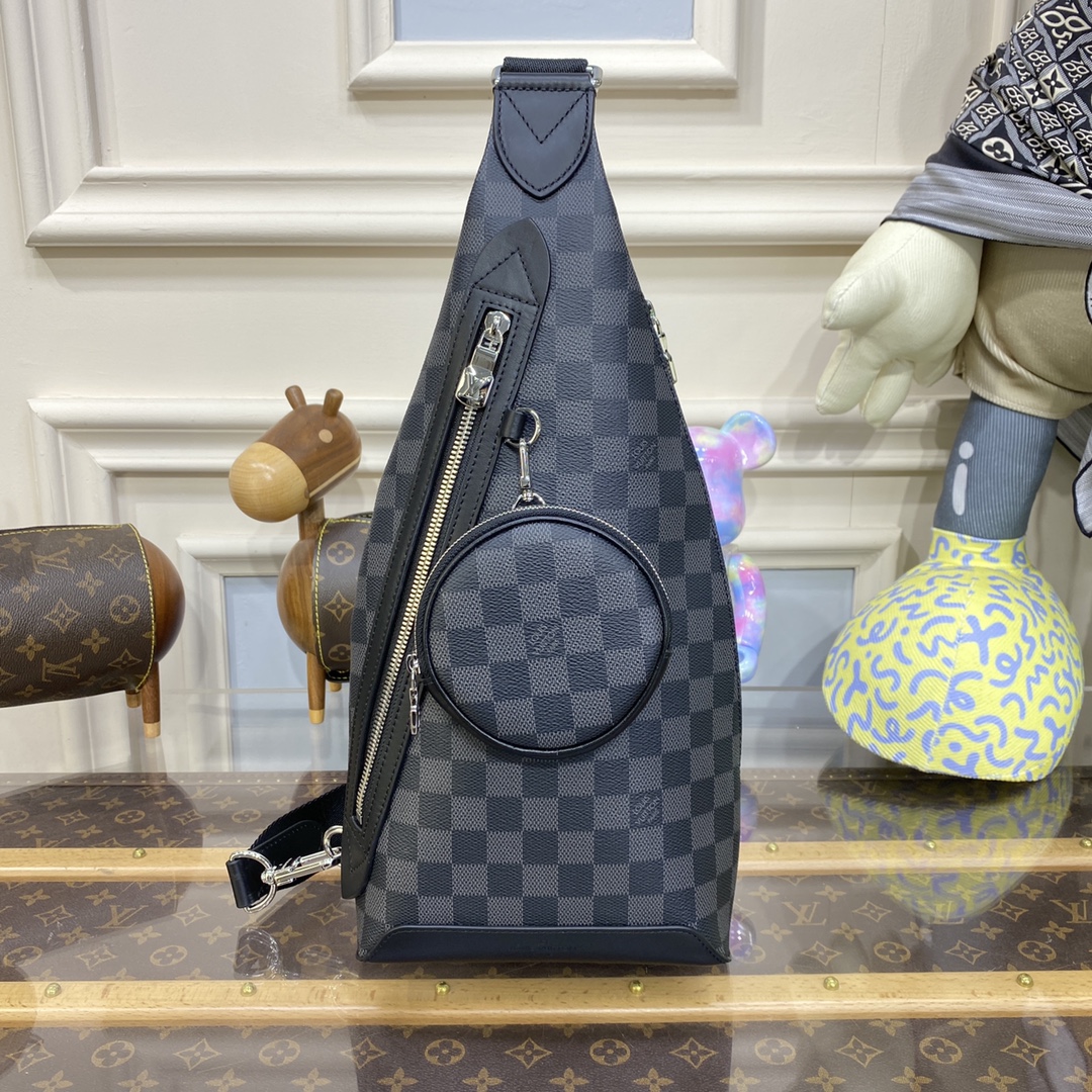 Louis Vuitton Belt Bags & Fanny Packs Crossbody & Shoulder Bags Designer Fashion Replica
 Black Grid White Yellow Splicing Monogram Canvas Cowhide M30936