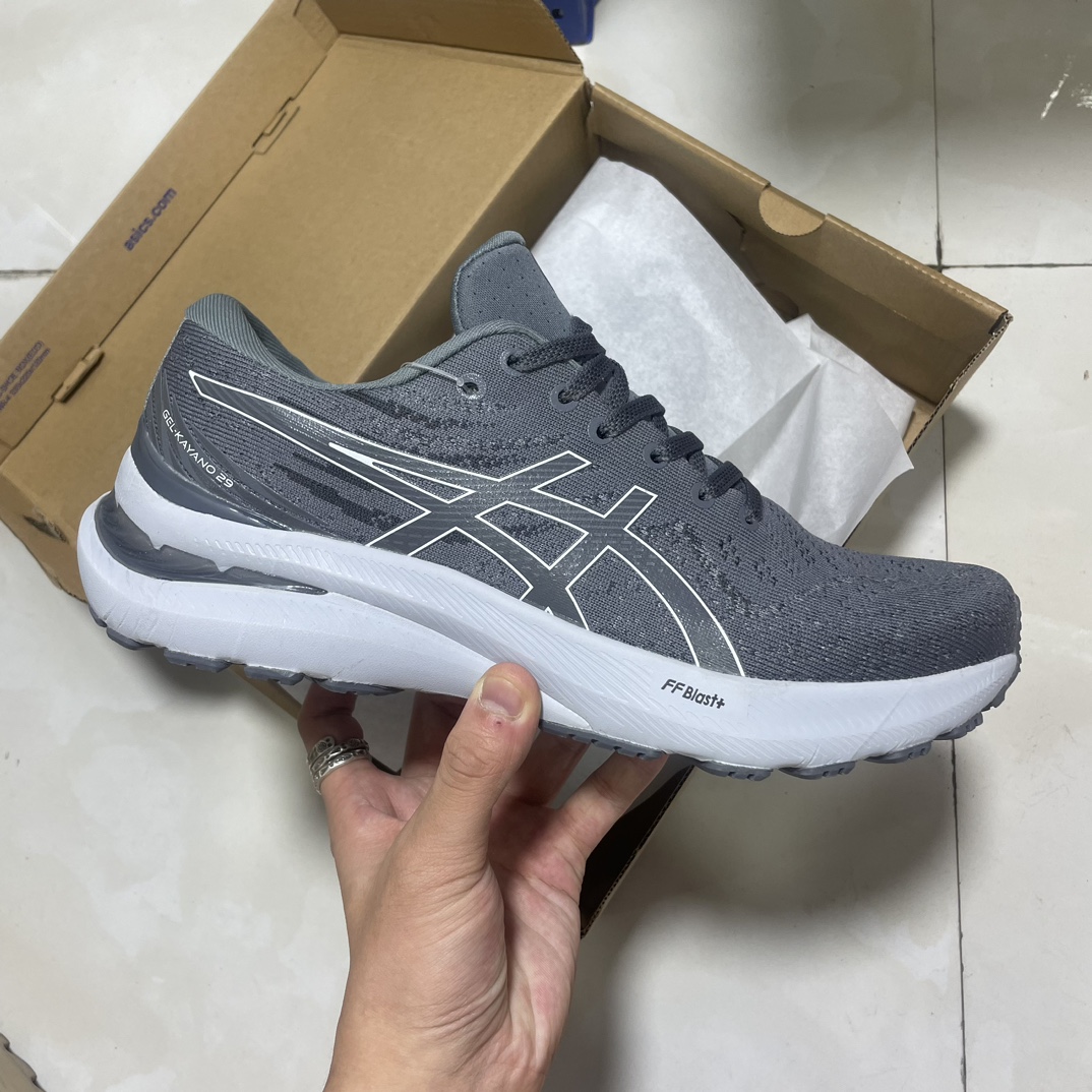 Asics Gel-Kayano 29 gris y blanco, zapatillas de running casuales y deportivas con airbag de nanofibras, #mat…