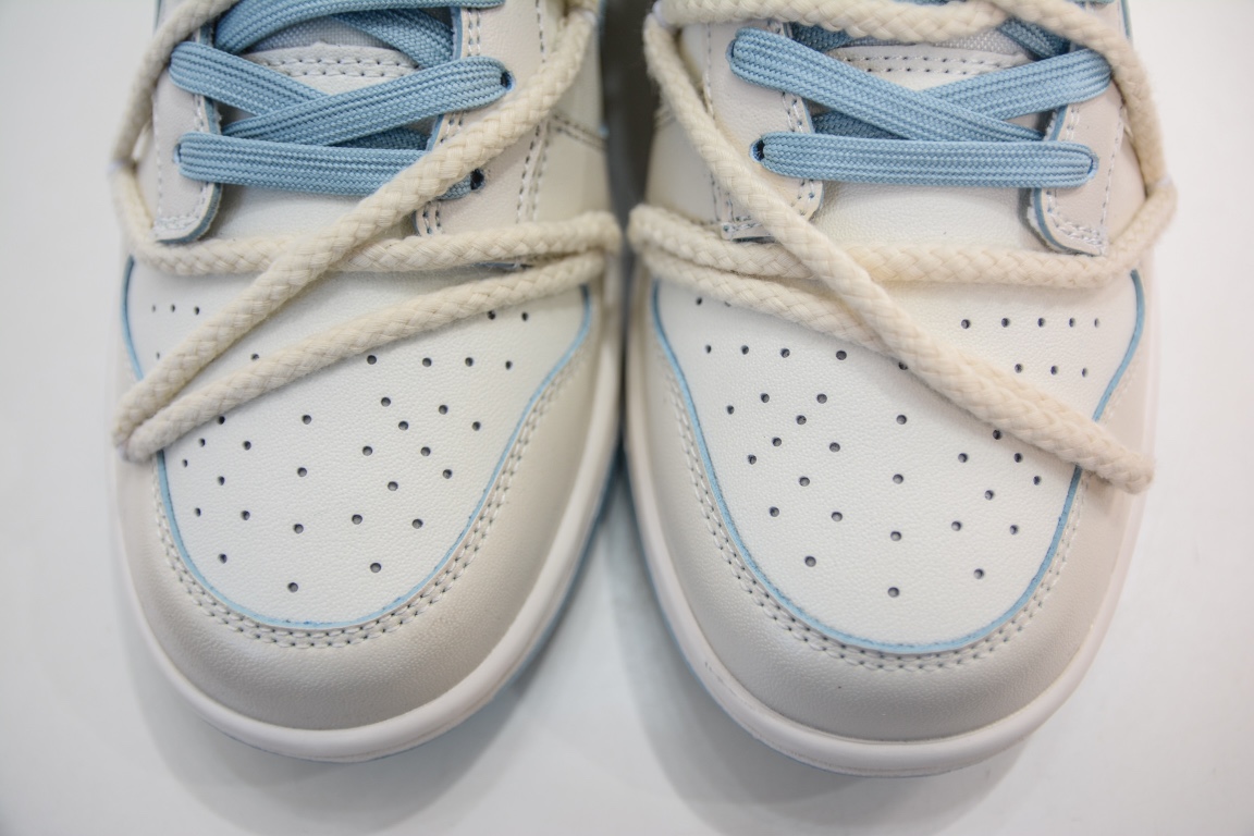 R Nike Dunk Low Summer Stars Sea Salt Milk Ice Customized Edition Deconstructed Strap Casual Sneakers DD1503-123