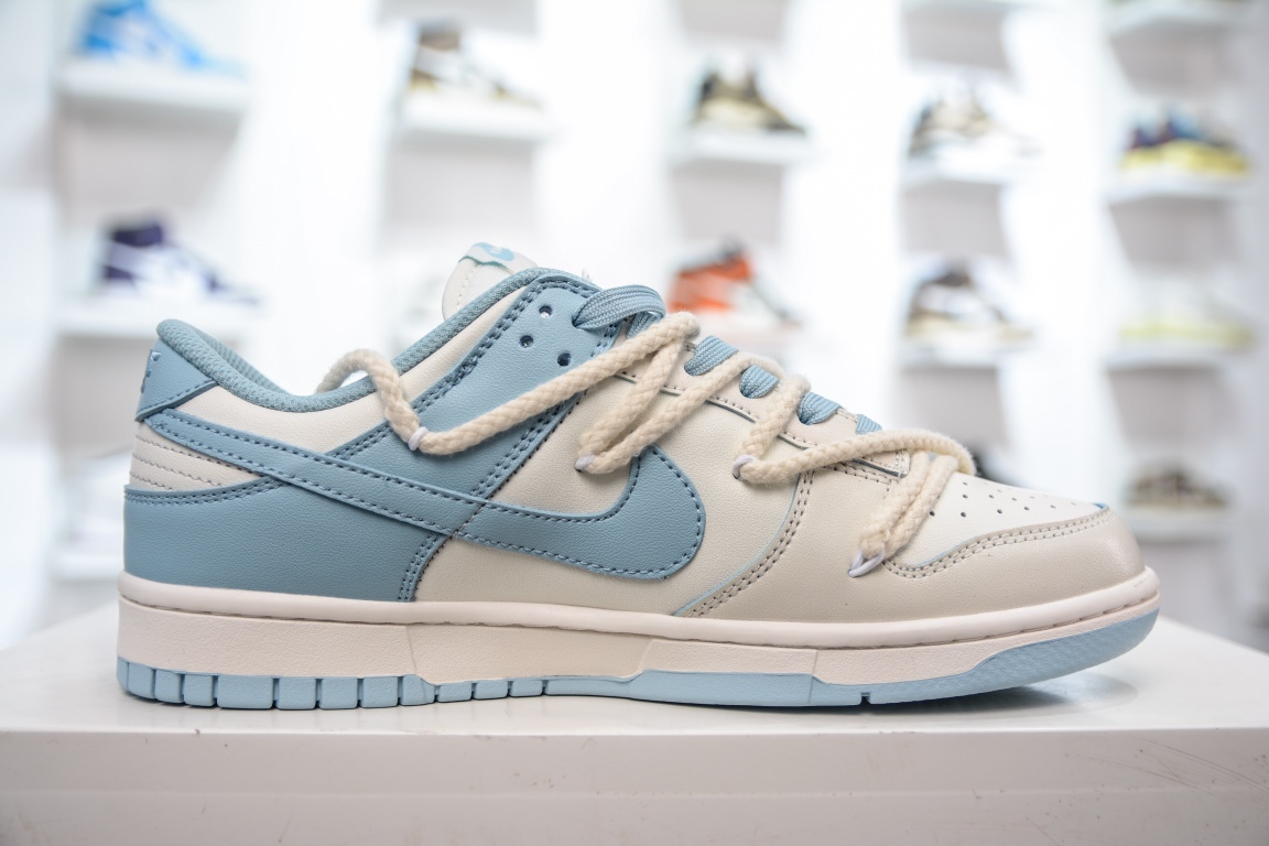 R Nike Dunk Low Summer Stars Sea Salt Milk Ice Customized Edition Deconstructed Strap Casual Sneakers DD1503-123