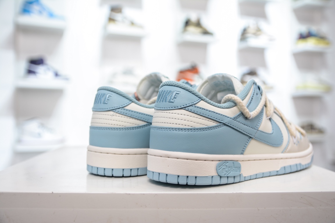 R Nike Dunk Low Summer Stars Sea Salt Milk Ice Customized Edition Deconstructed Strap Casual Sneakers DD1503-123