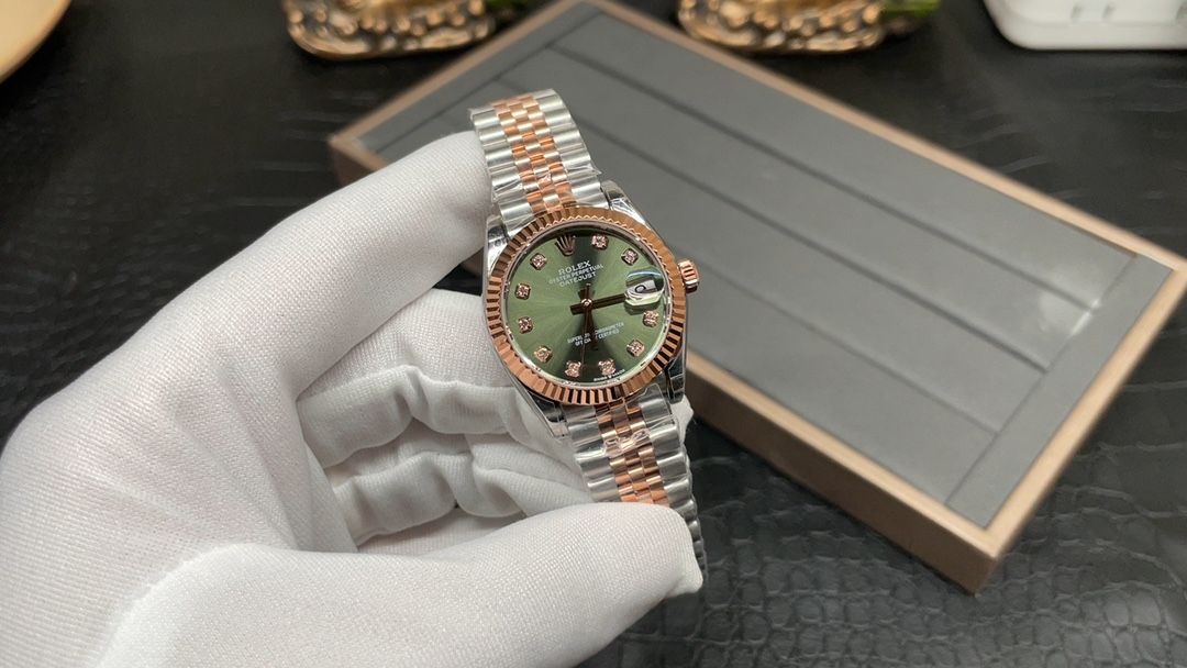 Rolex Gs间玫日志 绿面2236机芯31mm
