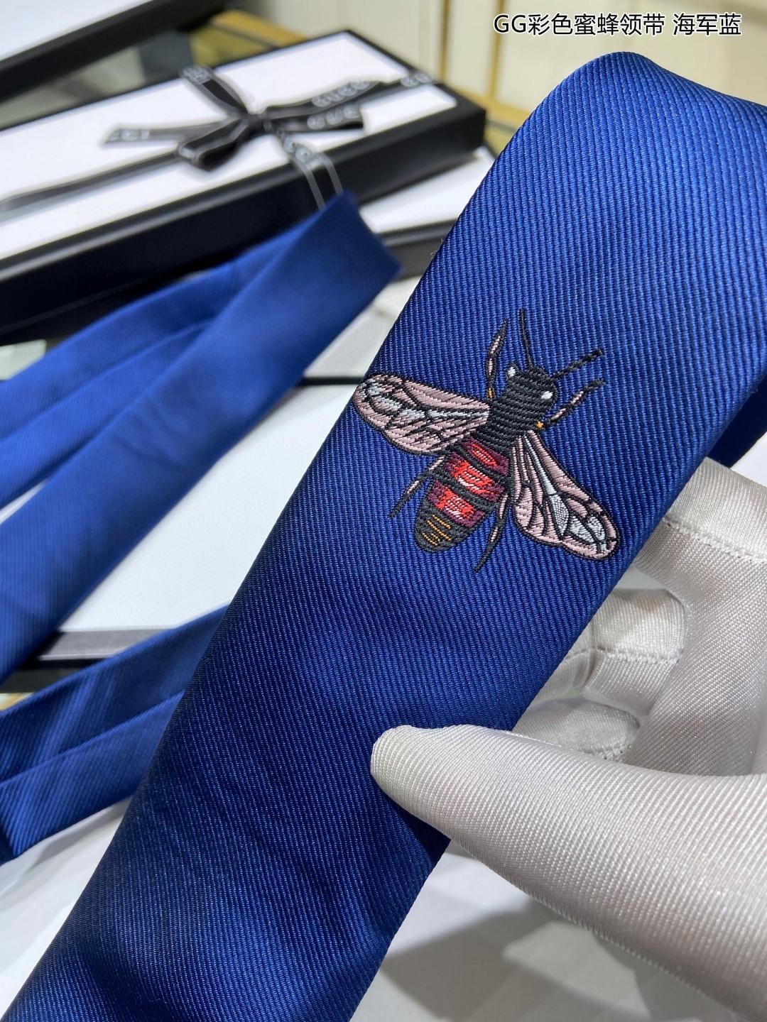 G家专柜新款男士领带蜜蜂装饰领带稀有