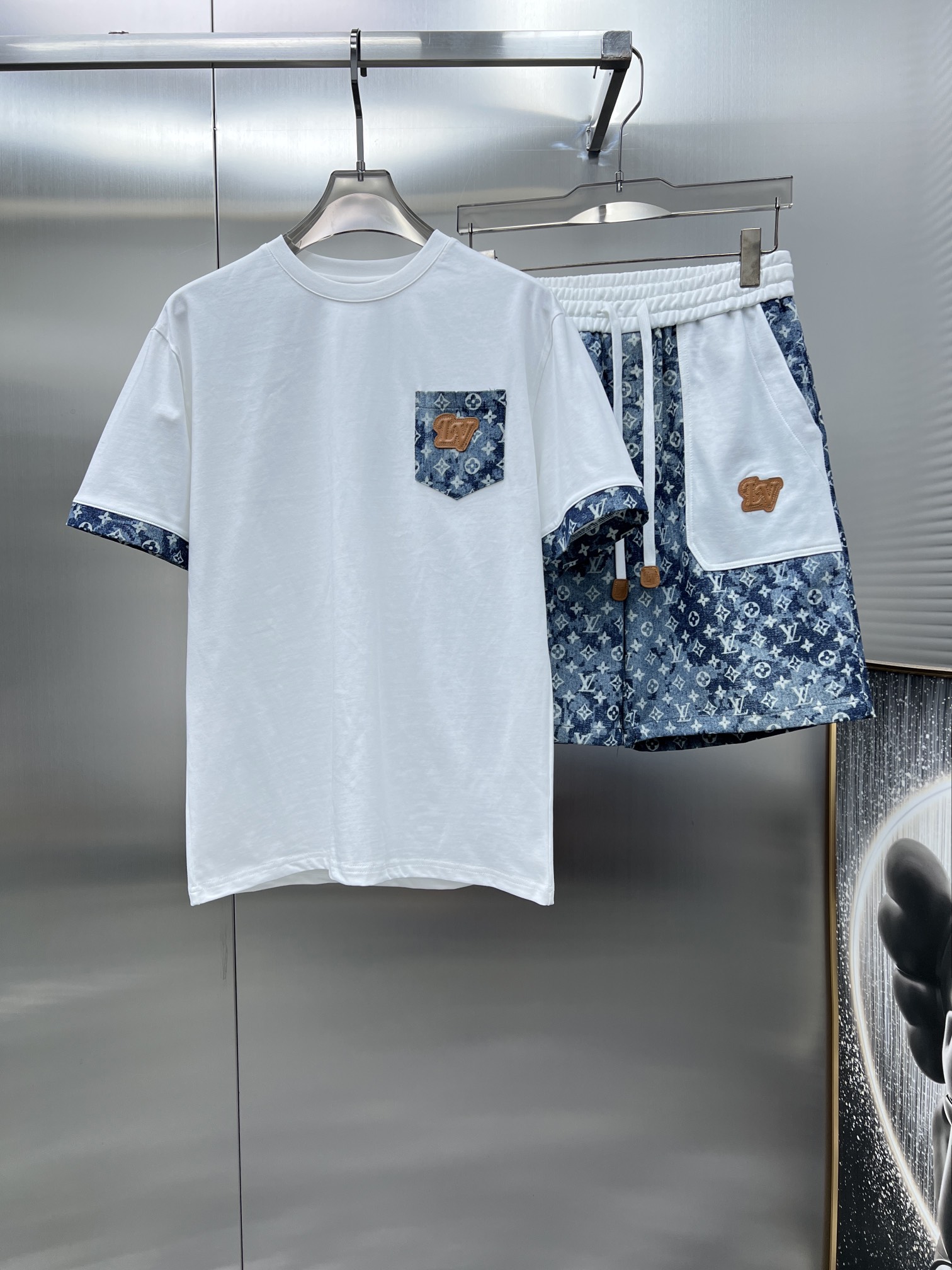 Louis Vuitton Kleidung Kurze Hosen T-Shirt Frühling/Sommer Kollektion Kurzarm