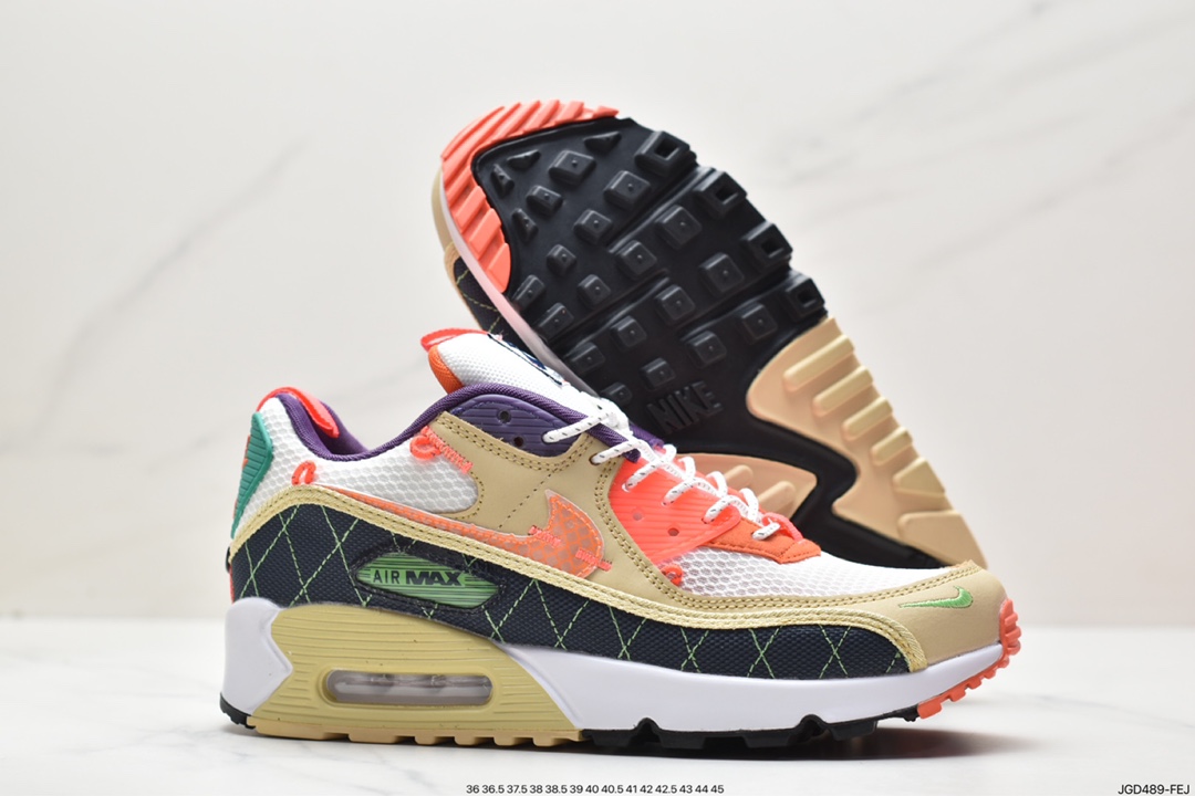 Nike Air Max 90 classic retro small air cushion cushioning running shoes FD0821-100