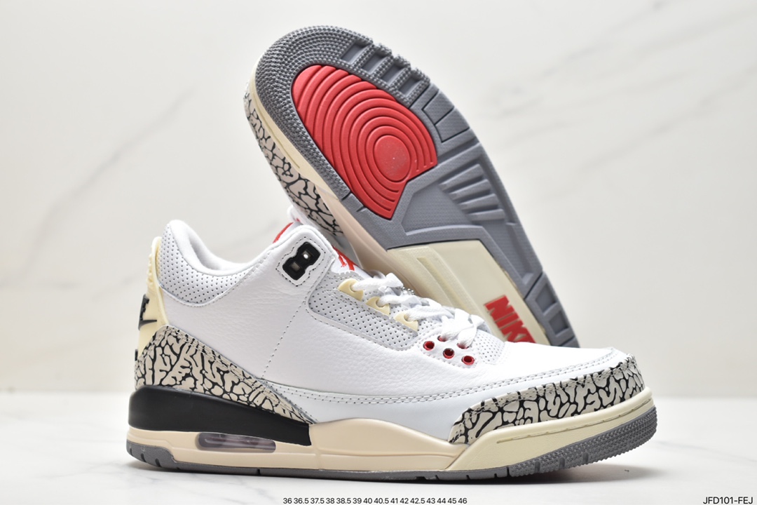 Nike Air Jordan 3 RetroDesert Cement” Michael Jordan AJ3 generation mid-top basketball shoes DN3707-100