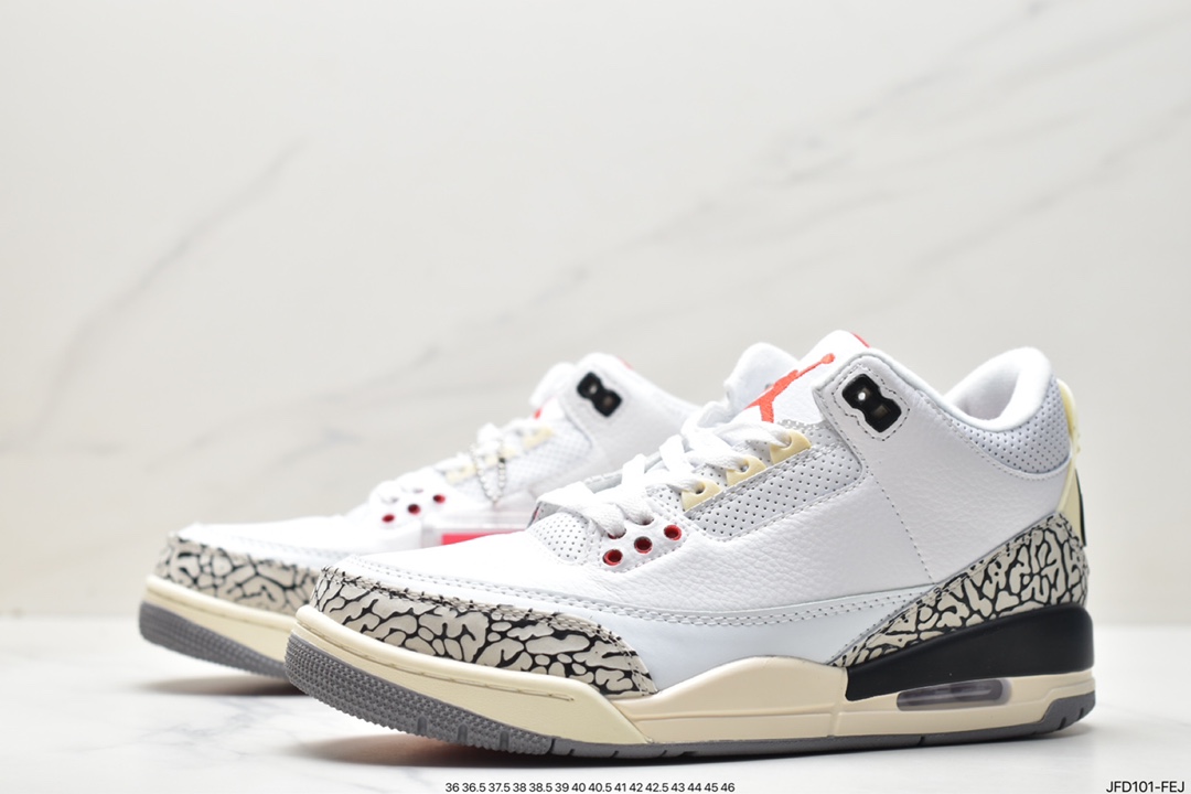 Nike Air Jordan 3 RetroDesert Cement” Michael Jordan AJ3 generation mid-top basketball shoes DN3707-100