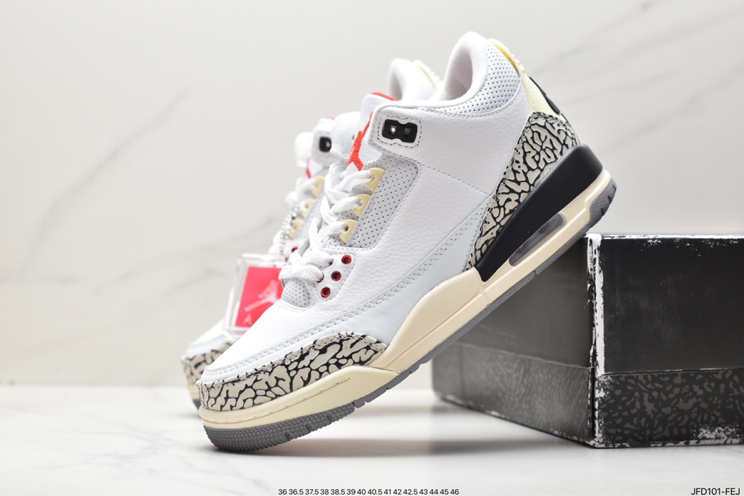 Nike Air Jordan 3 RetroDesert Cement” Michael Jordan AJ3 generation mid-top basketball shoes DN3707-100