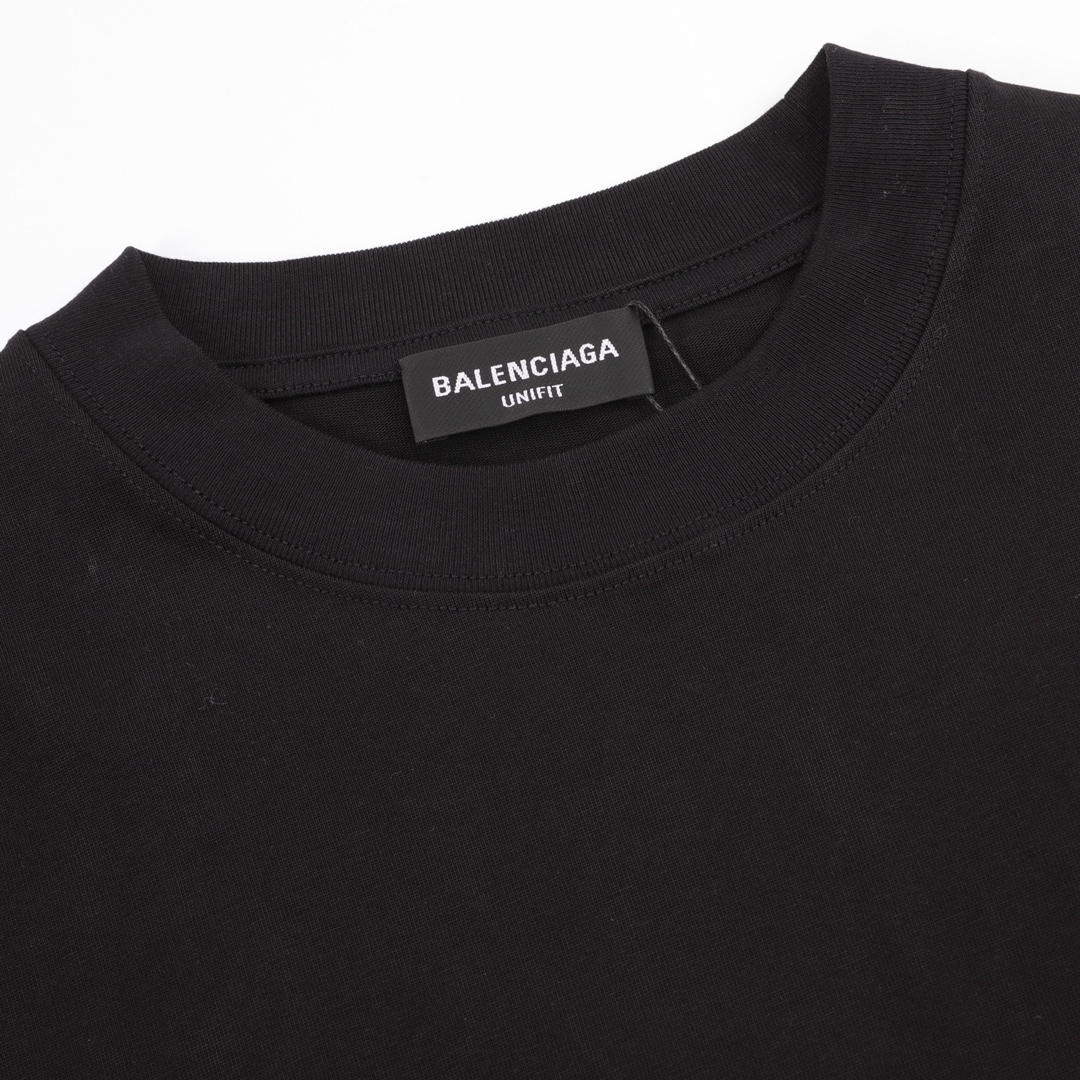 Balenciaga/巴黎世家 刺绣双B锁扣短袖T恤