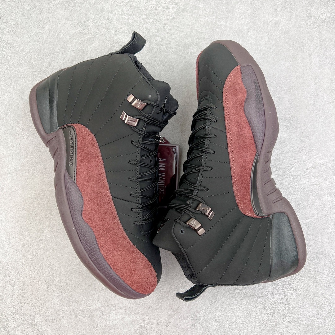 图片[3]-零售💰320 ＃JH外贸版 A Ma Maniére x Air Jordan AJ12 Retro AMM联名黑酒红 DV6989-001 原楦原纸板开发 原汁原味12代鞋型 进口头层皮料 用料绝不含糊 原盒原配 平台外单特供 极限压缩成本 最直接的单价 独家供应开发至49码 SIZE：40 40.5 41 42 42.5 43 44 44.5 45 45.5 46 47.5 48 49 编码：Xby3936020-运动鞋