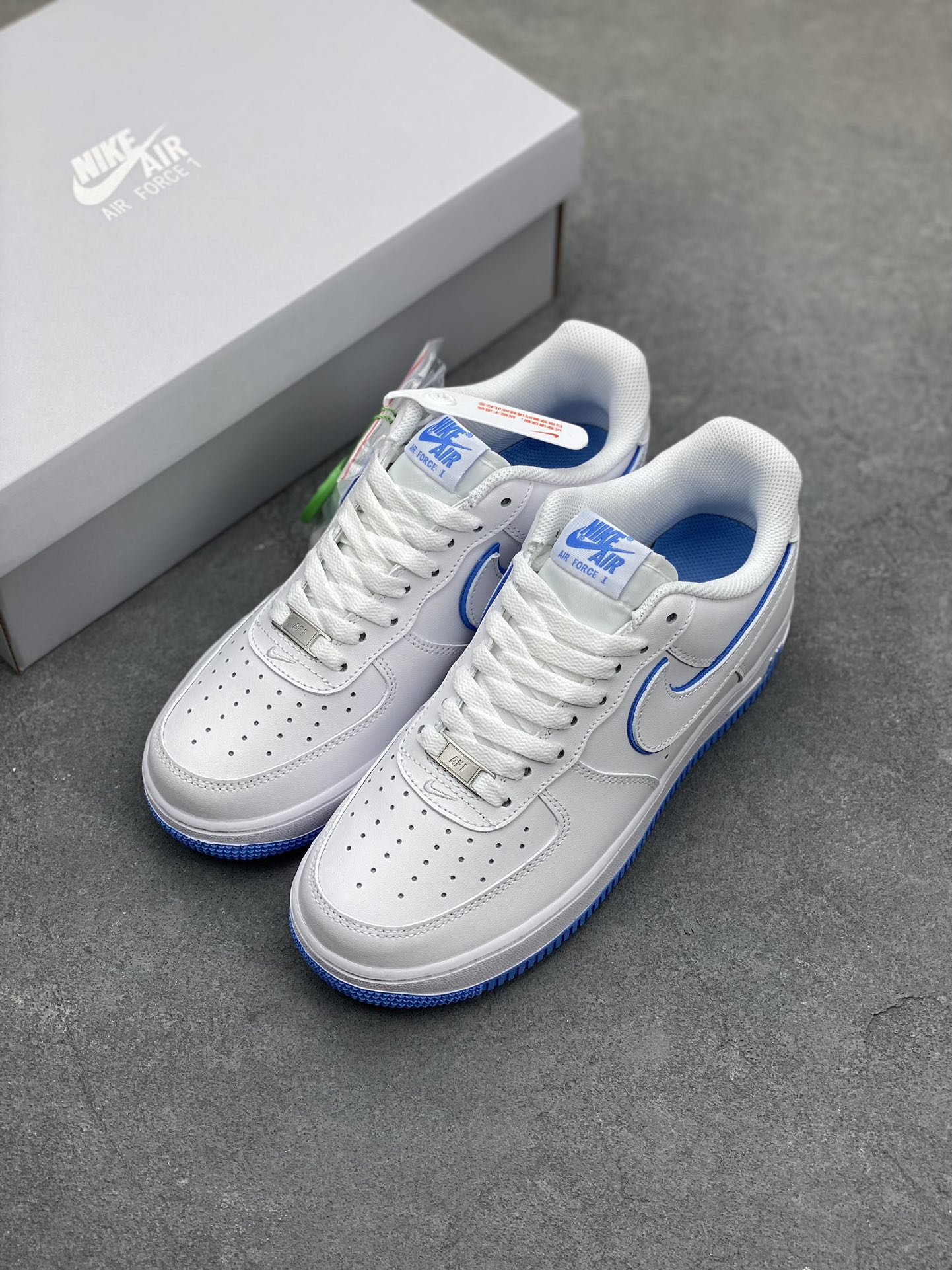 Nike Air Force 1 Low '07 White/Blue Athletic Sneaker (DV0788-101) 9 i1685479265 6926 7